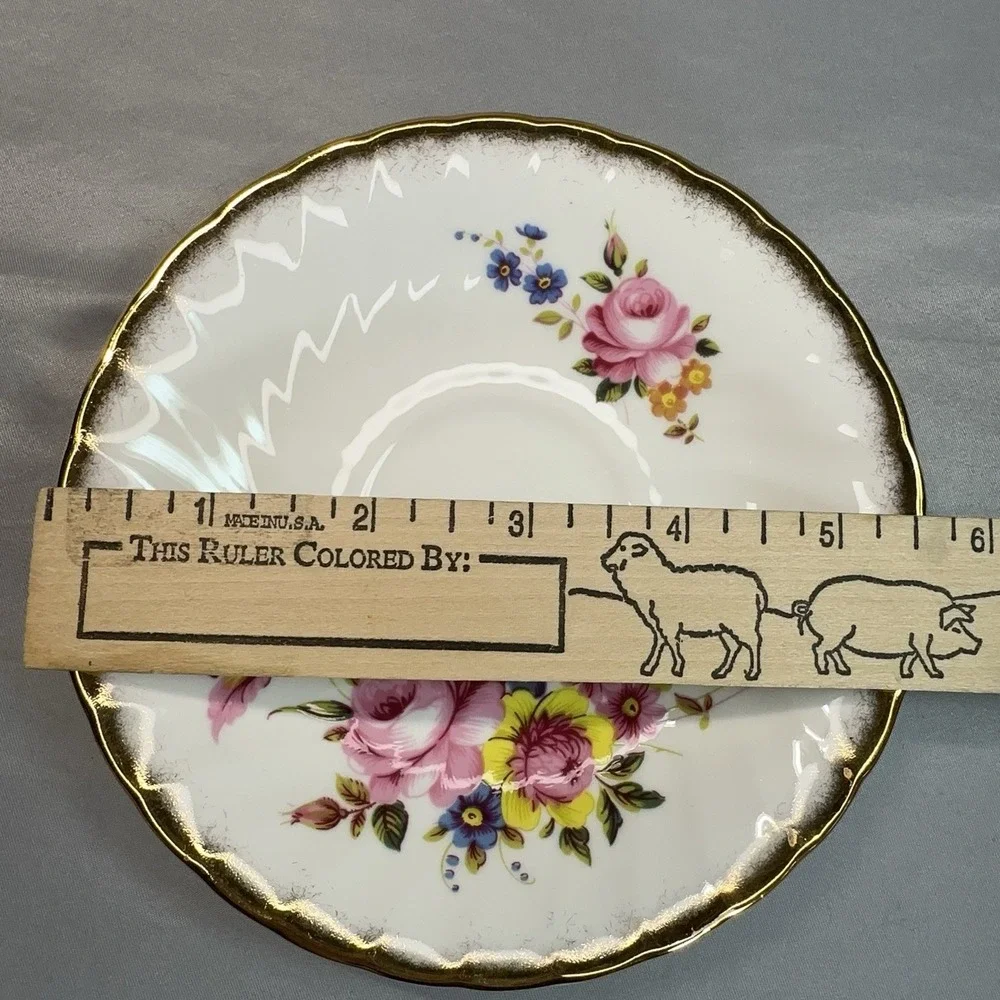 Vtg Pink English Rose Teacup Saucer Royal Ardalt‎ England Grandmillenial